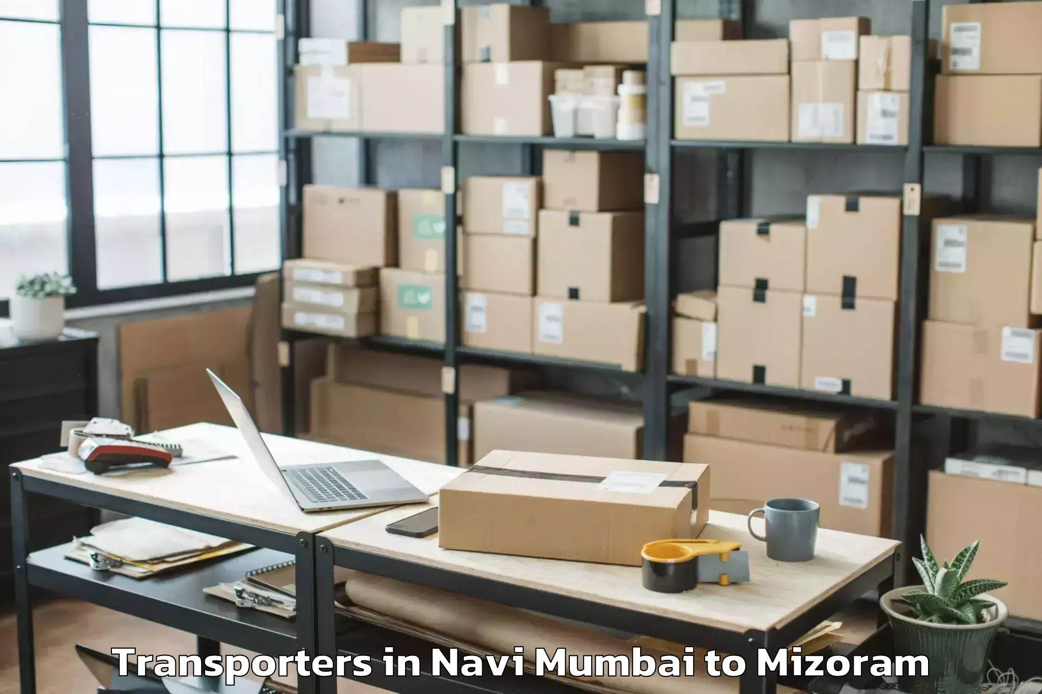 Book Navi Mumbai to Lawngtlai Transporters